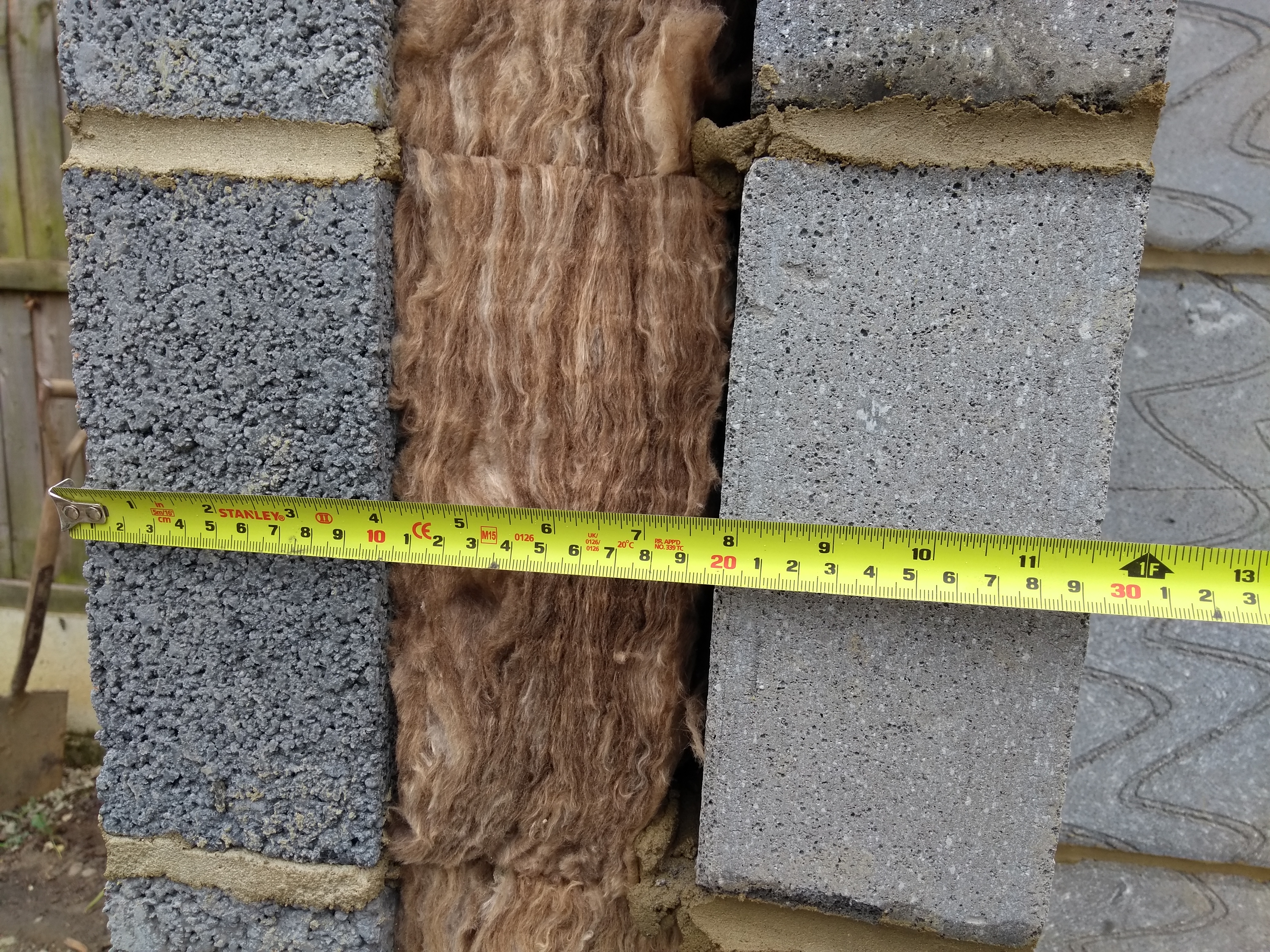 How deep is the cavity insulation? It's 10cm deep and Earthwool