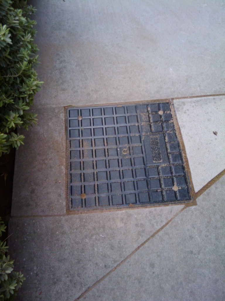 Inspection cover on front path