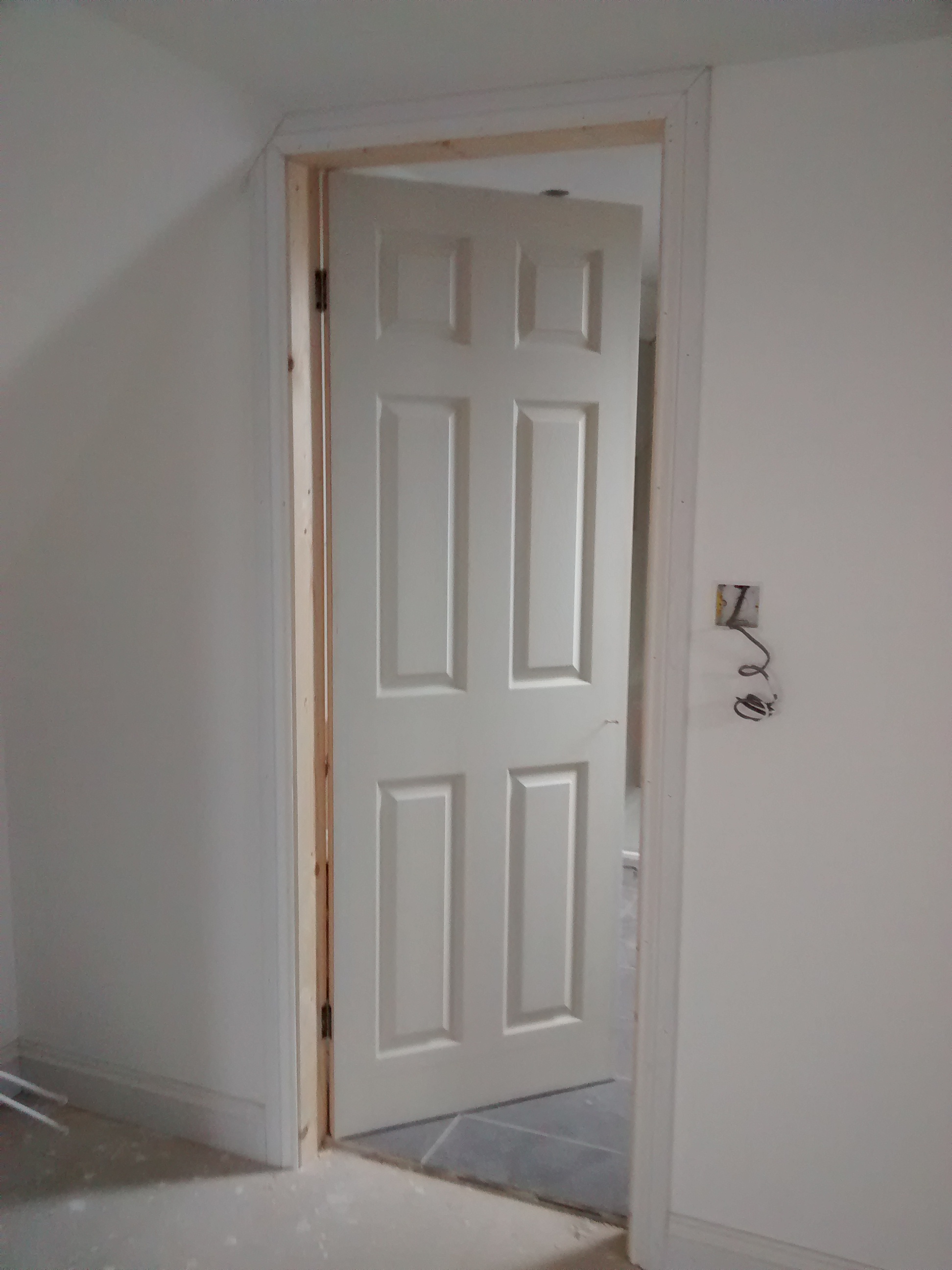 bedroom door installed